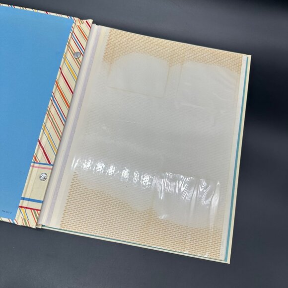 Vintage Photo Album Oleg Cassini Hallmark Floral Stripes 1970s Canada Glacier - Picture 6 of 10